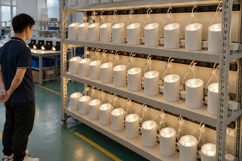 led track light aging test