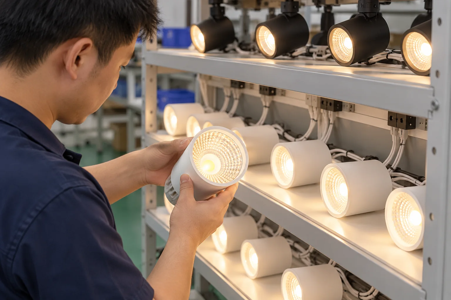 commercial LED lighting optical beam angles and color metrics
