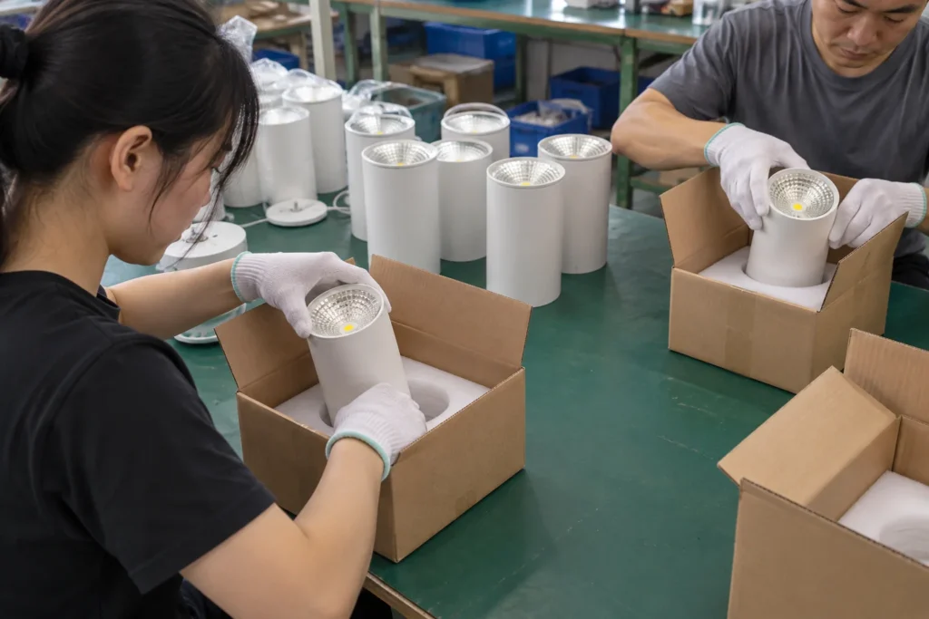 led track light factory quality check